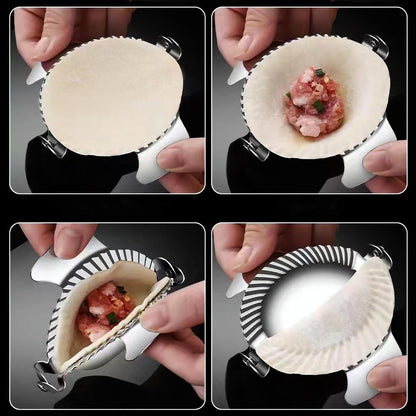 Dumpling Maker Stainless Steel Ravioli Gyoza Dough Pierogi Pie Press Mold Former
