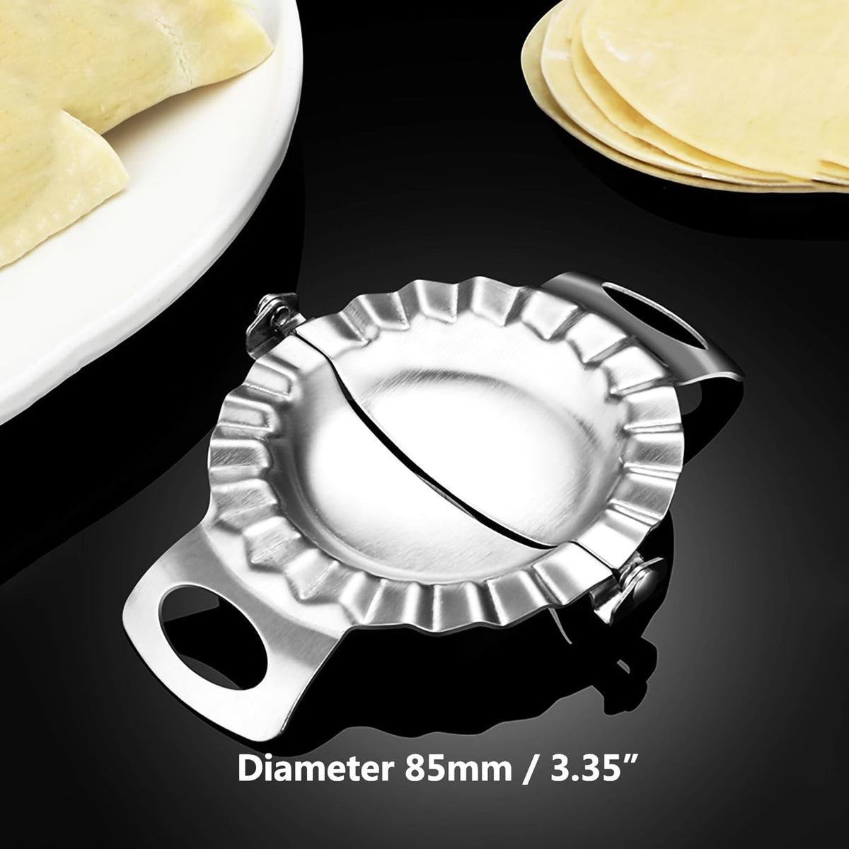 Dumpling Maker Stainless Steel Ravioli Gyoza Dough Pierogi Pie Press Mold Former