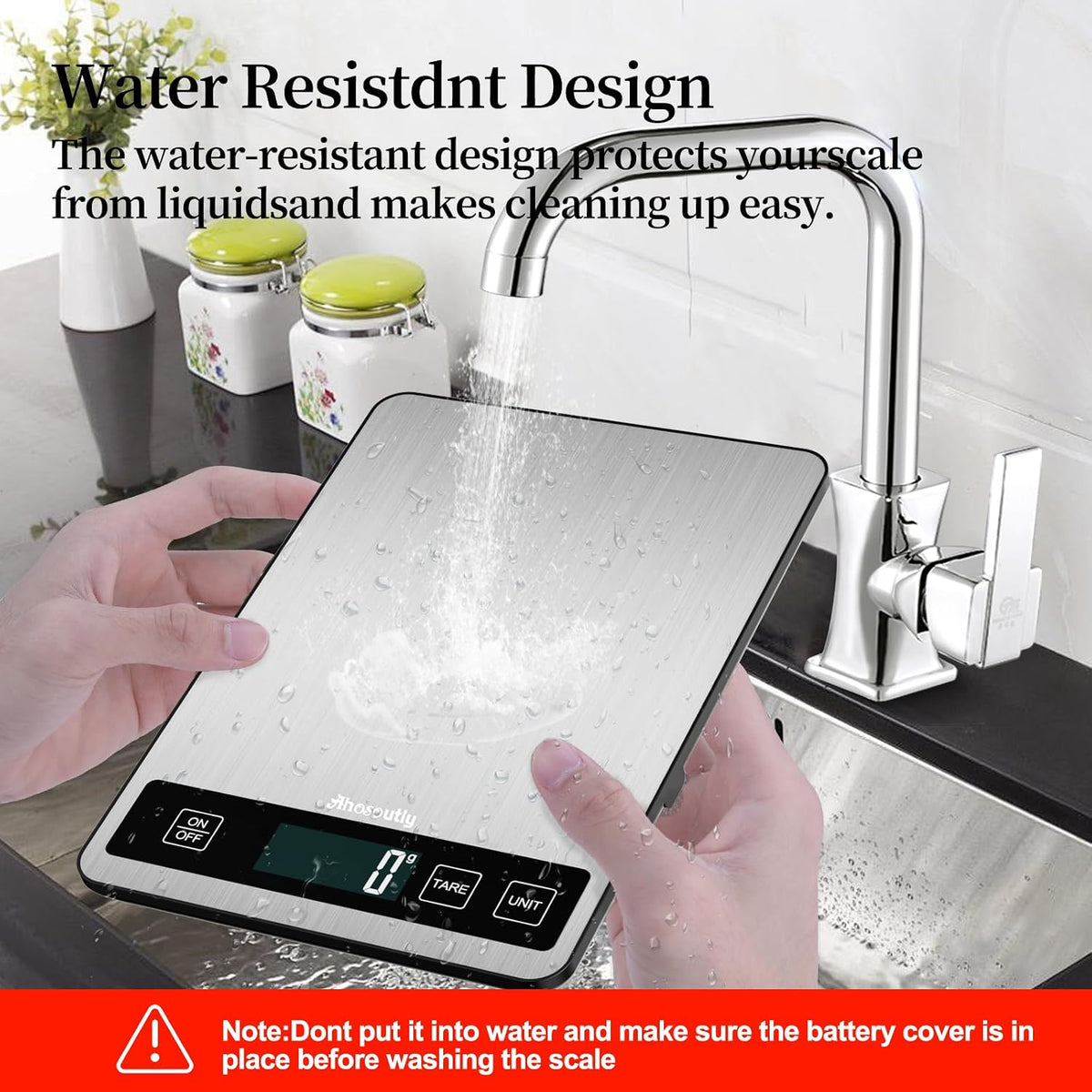 Food Scale, 22lb/10kg Digital Kitchen Scale Weight Grams and Ounces with 0.1oz/1g Precision, 6 Units and Tare Key Design, LCD Display & Stainless Steel Panel for Baking, Cooking, Postage