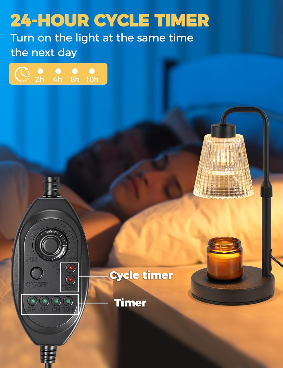 Candle Warmer Lamp with Timer, Birthday Gifts for Women Home Decor