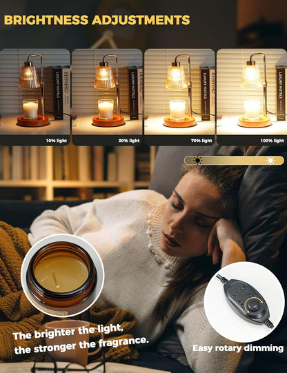 Candle Warmer Lamp with Timer, Birthday Gifts for Women Home Decor