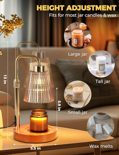 Candle Warmer Lamp with Timer, Birthday Gifts for Women Home Decor