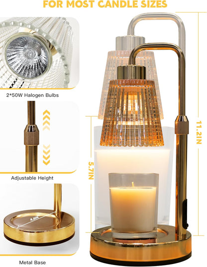 Candle Warmer Lamp with Timer, Birthday Gifts for Women Home Decor