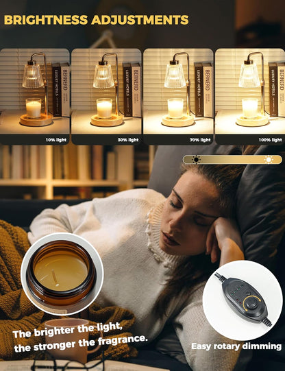 Candle Warmer Lamp with Timer, Birthday Gifts for Women Home Decor
