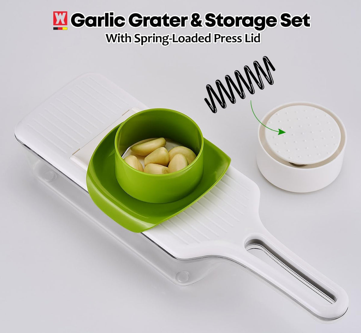 Stainless Steel Mandoline Slicer - Adjustable Multi-Blade Vegetable & Food Chopper with 6 Interchangeable Blades, Safe Hand Guard, Non-Slip Base & Catch Tray – Julienne Slicer