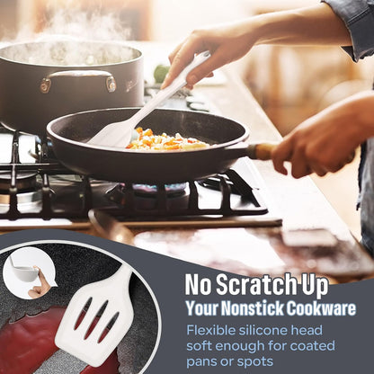 Black Silicone Cooking Utensils Set, Nonstick Kitchen Utensils