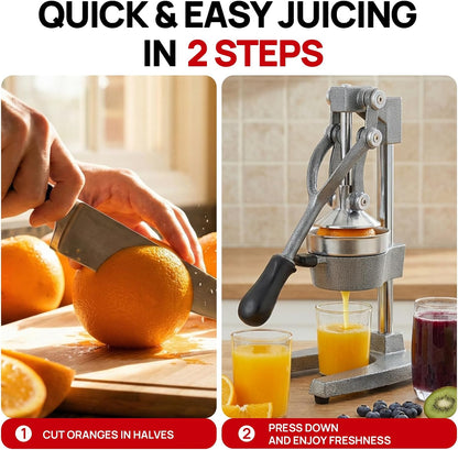 Cast Iron Juicer, Heavy Duty Manual Citrus Juicer