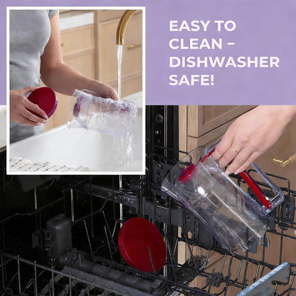 900ML Batter Dispenser with Measuring Labels, Leak-Proof
