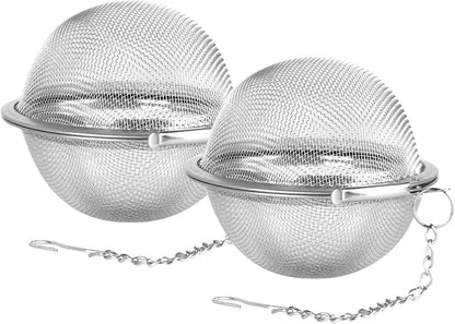 2pcs Stainless Steel Mesh Tea Ball 2.1 Inch Tea Strainers | Teas Infuser Strainer Filters for Teas