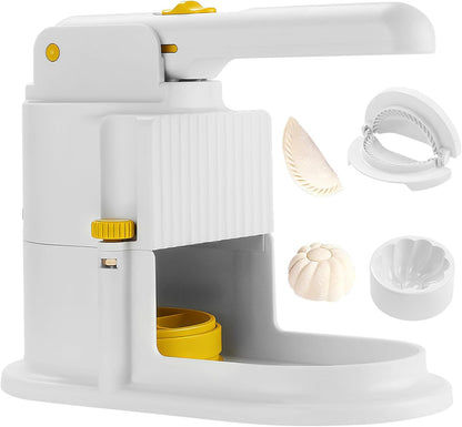 Manual Dumpling Maker with Wrapper Press, 3-in-1 Home Dumpling Mold, Easy Clean Dumpling Making Kit for Ravioli, Pierogi, Empanada, Bun, Chinese Pastry - Beginner Friendly