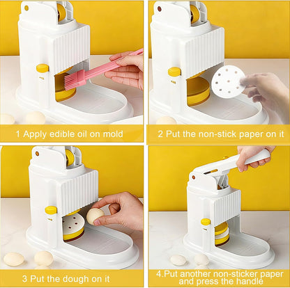 Manual Dumpling Maker with Wrapper Press, 3-in-1 Home Dumpling Mold, Easy Clean Dumpling Making Kit for Ravioli, Pierogi, Empanada, Bun, Chinese Pastry - Beginner Friendly