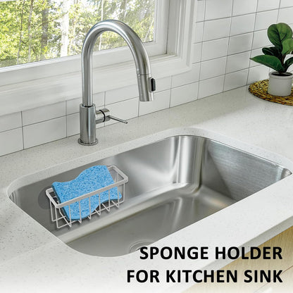 Sponge Holder for Kitchen Sink Suction,Dish Sponge Holder-Black | Kitchen Sink Caddy for Sponges, Scrubbers, Soap
