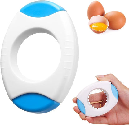 Shell Opener and Cutter - Topper Tool for Boiled Eggs - Quick Peeler for Cooked Tops, Kitchen Scissors Cracker, Separator, Blue Handheld Tool