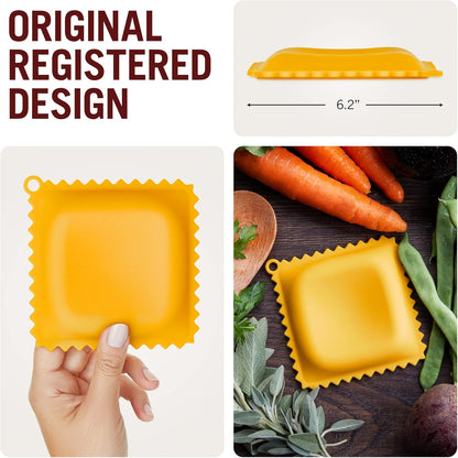 Monkey Business Silicone Kitchen Tools in Gift Box/ 4 Big Pasta shaped kitchen gadgets/Farfalloni Pot Grips, Ravioli Spoon Rest, Conchiglie Lemon Squeezer and Penne Pan Grip/Pasta Grande No. 4