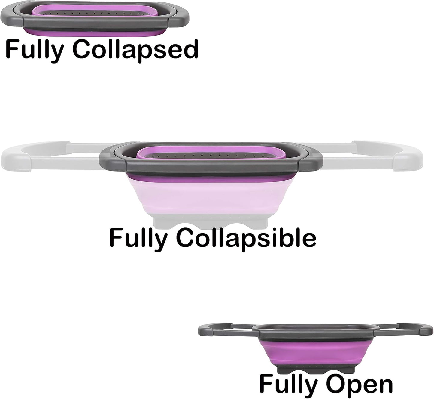 10 PCS Collapsible Kitchen Silicone Over the sink Strainer, Colander, Mixing Bowl, Cutting Board, Measuring Cups Set