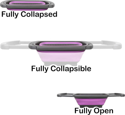 10 PCS Collapsible Kitchen Silicone Over the sink Strainer, Colander, Mixing Bowl, Cutting Board, Measuring Cups Set