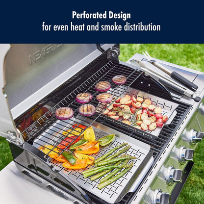 BBQ 2-pc Stainless Steel Pizza Cutter and Bench Scraper Set, Rocking Blade with Safety Guard and Measuring Scraper for Dough, BBQ and Baking