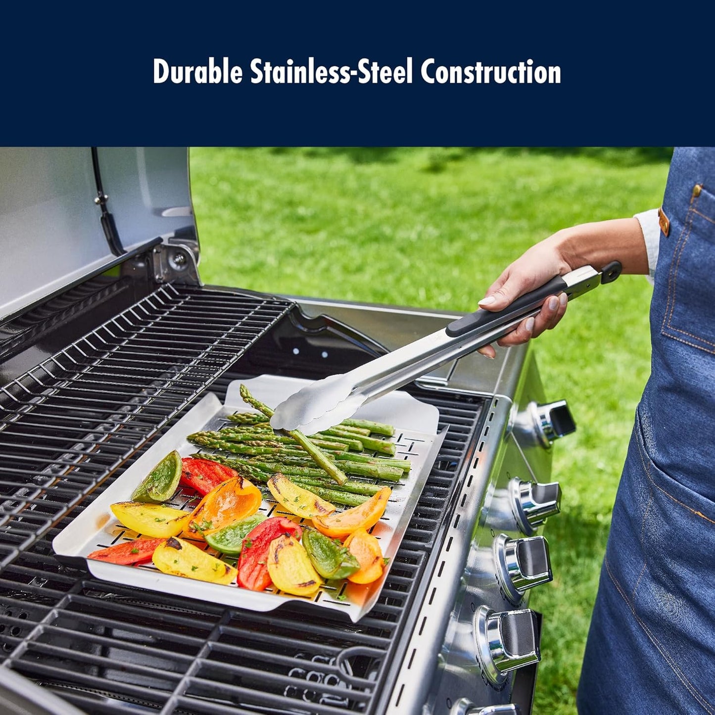 BBQ 2-pc Stainless Steel Pizza Cutter and Bench Scraper Set, Rocking Blade with Safety Guard and Measuring Scraper for Dough, BBQ and Baking