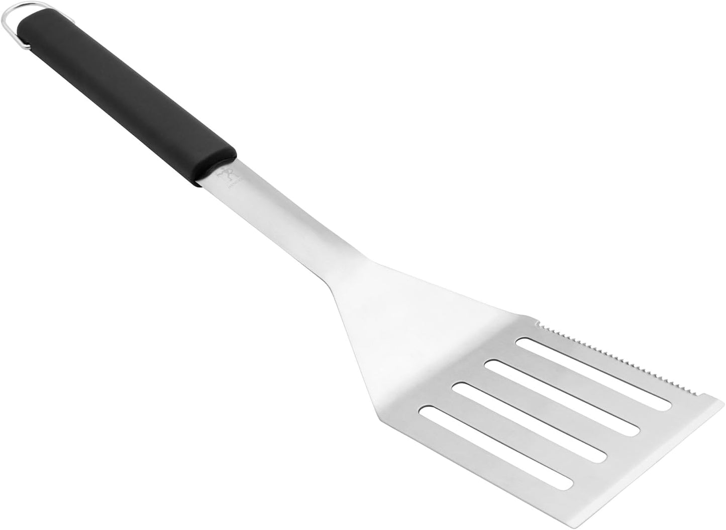 BBQ 2-pc Stainless Steel Pizza Cutter and Bench Scraper Set, Rocking Blade with Safety Guard and Measuring Scraper for Dough, BBQ and Baking