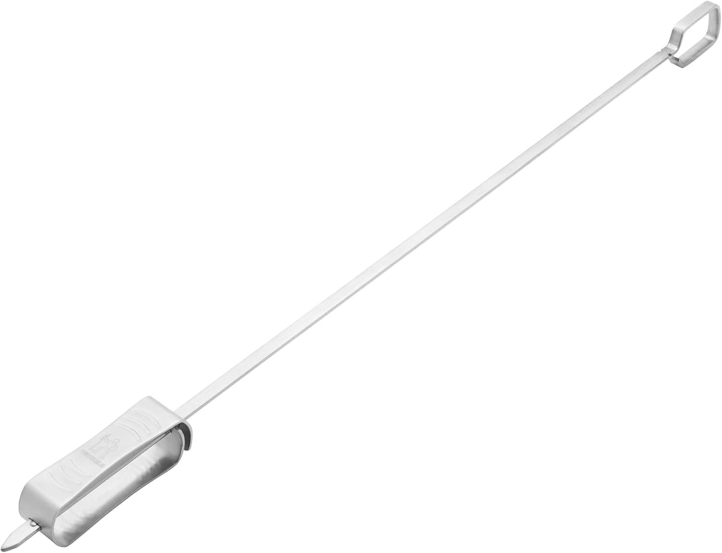 BBQ 2-pc Stainless Steel Pizza Cutter and Bench Scraper Set, Rocking Blade with Safety Guard and Measuring Scraper for Dough, BBQ and Baking