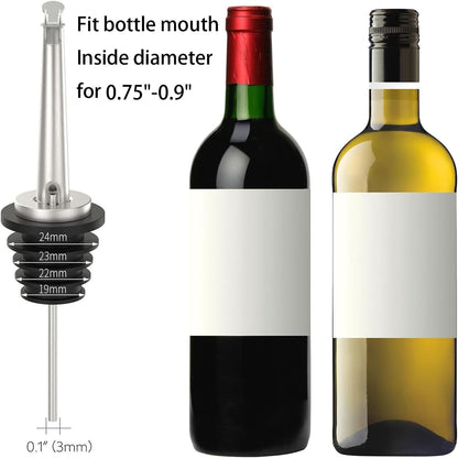2 Pcs Oil Spout Liquor Bottle Pourer Spouts