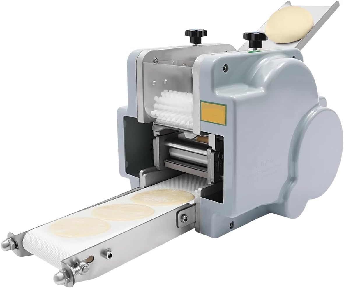 Dumpling Wrapper Maker, 140W Automatic Dumpling Skin Processing Machine 5 Levels Dough Wrapper with Mold, Commercial Dumpling Wrapper Roller Machine Pastry Sheet Presser Chaos Skin Machine
