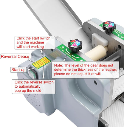 Dumpling Wrapper Maker, 140W Automatic Dumpling Skin Processing Machine 5 Levels Dough Wrapper with Mold, Commercial Dumpling Wrapper Roller Machine Pastry Sheet Presser Chaos Skin Machine