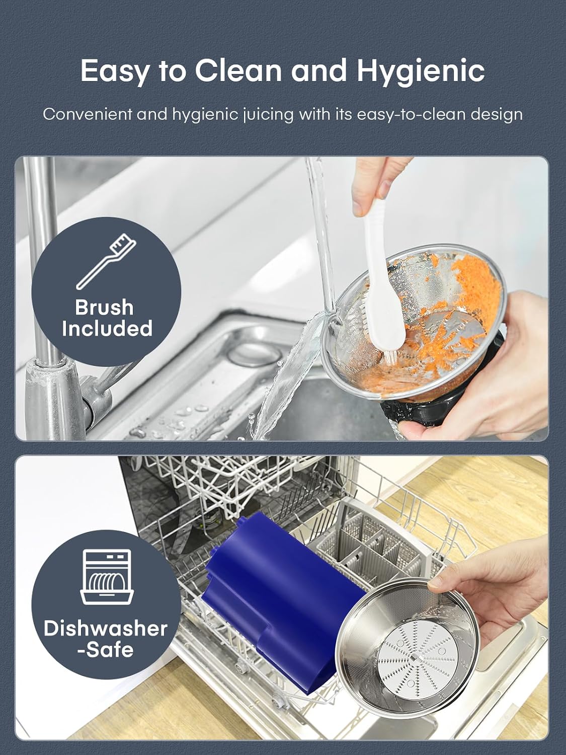 Juicer Machines, Juilist 3" Wide Mouth, Max 800W, 3-Speed 400W Easy-Clean