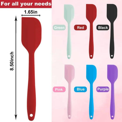 Silicone Spatula Set, 6 Pack, 8.5 Inch, Heat Safe to 500°F | Flexible silicone heads scrape bowls and cookware without scratching, then clean easily by hand or dishwasher