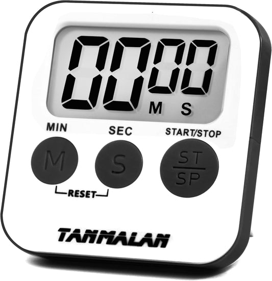 Kitchen Timer for Cooking Loud Alarm, Large Display, Auto Memory Loud Alarm, Large Display,Big Button，for Kids for Teacher Classroom Must Haves,Count Down-up,Easy to use (6.0-Grey)