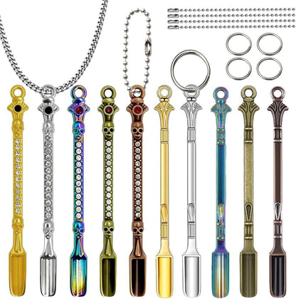 10 Pack Mini Metal Shovel Spoons Tiny Spice Spoon Keychain Charms