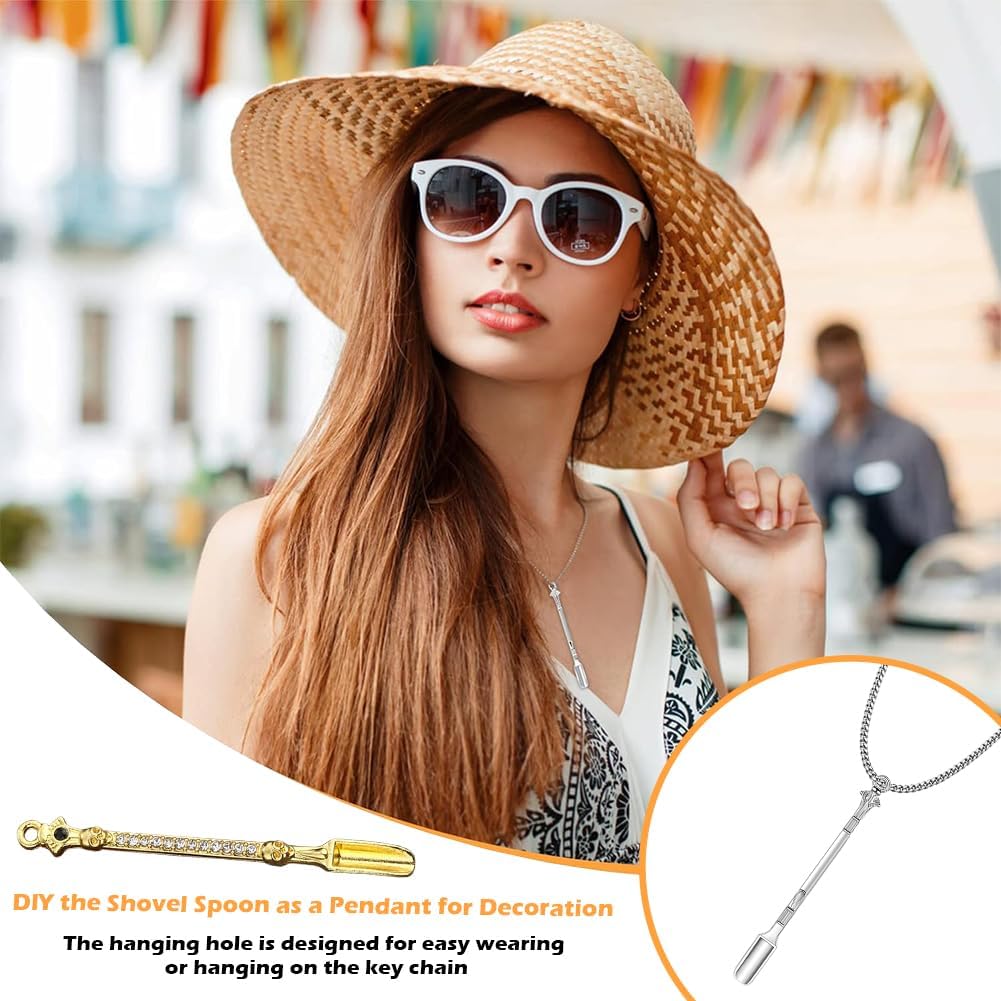 10 Pack Mini Metal Shovel Spoons Tiny Spice Spoon Keychain Charms