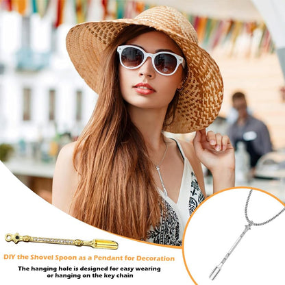 10 Pack Mini Metal Shovel Spoons Tiny Spice Spoon Keychain Charms
