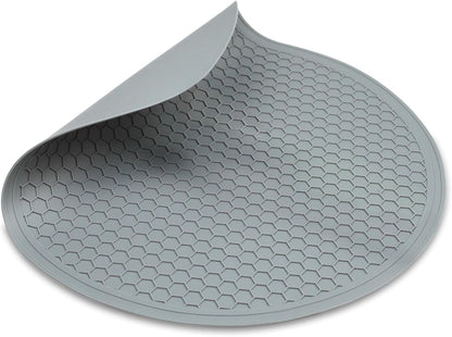 Silicone Microwave Mat – 11.7" Round Non-Slip Trivet, Heat-Resistant Hot Pot Holder, Jar Opener & Dishwasher Safe Mat