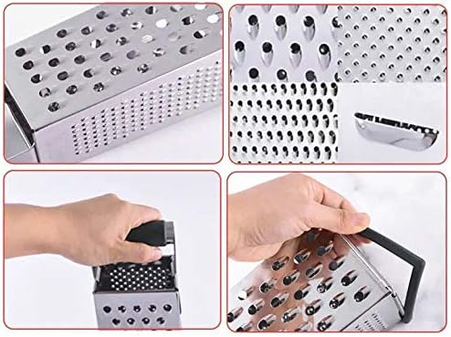 Vertical Stainless Steel Grating Four-sided Boxed Grater For Cucumbers, Carrots And Cheese, Grater, Melon, Planing, Potato, Planer, Non-slip Handle, Peeler