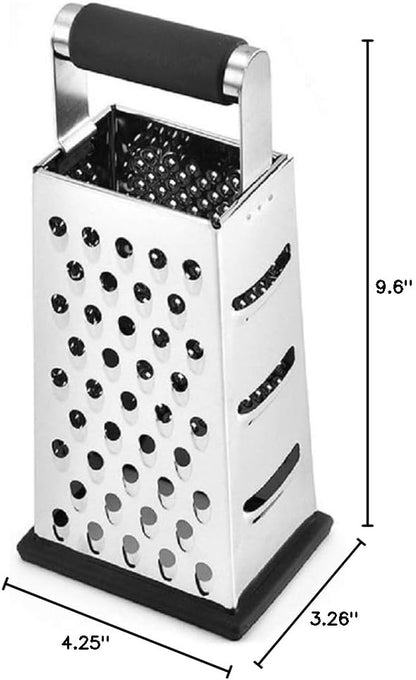Vertical Stainless Steel Grating Four-sided Boxed Grater For Cucumbers, Carrots And Cheese, Grater, Melon, Planing, Potato, Planer, Non-slip Handle, Peeler