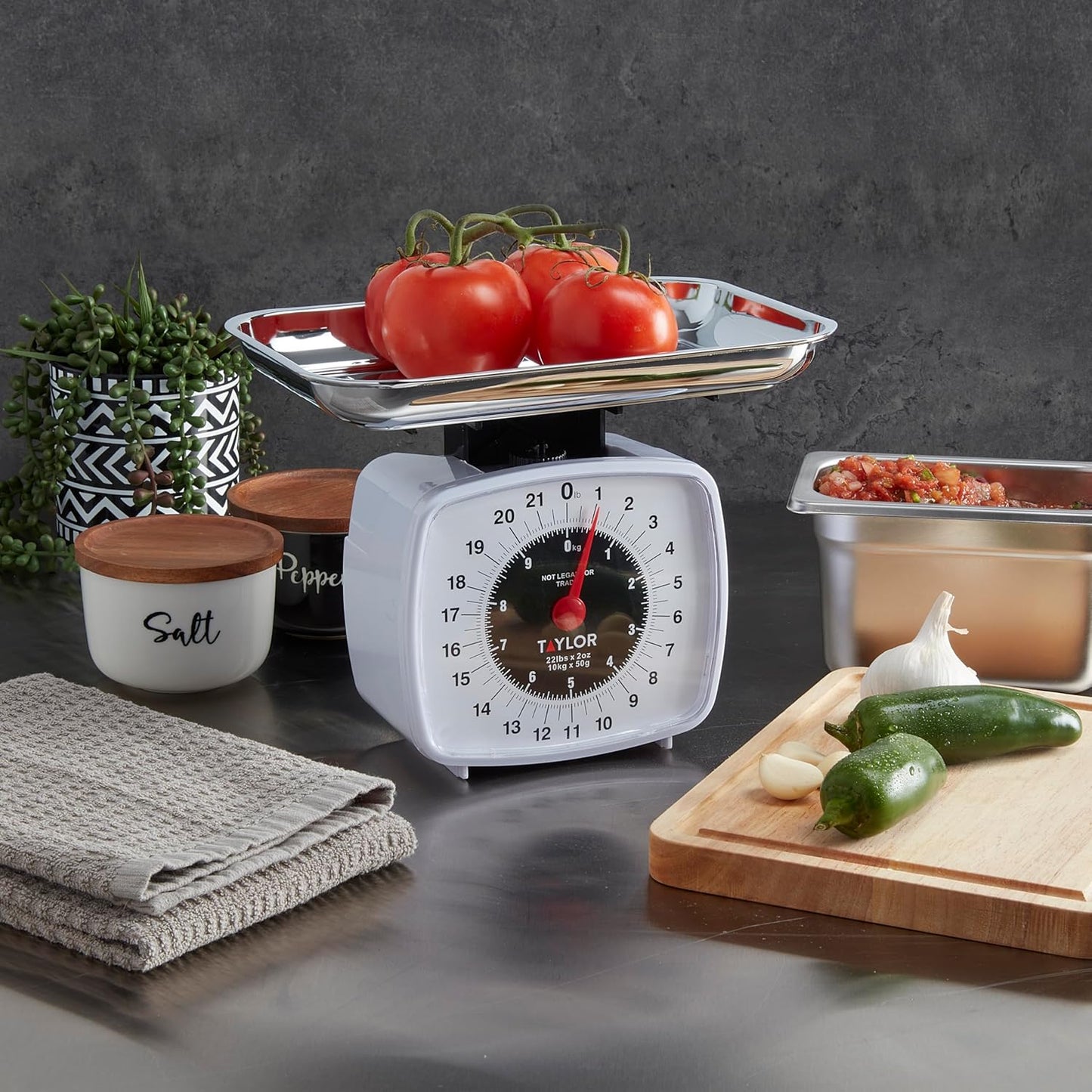 Analog Kitchen Scale Mechanical Food Scale, 22 lb Capacity, Multicolor