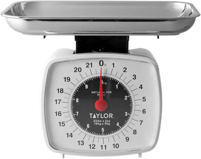 Analog Kitchen Scale Mechanical Food Scale, 22 lb Capacity, Multicolor