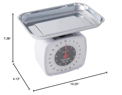 Analog Kitchen Scale Mechanical Food Scale, 22 lb Capacity, Multicolor