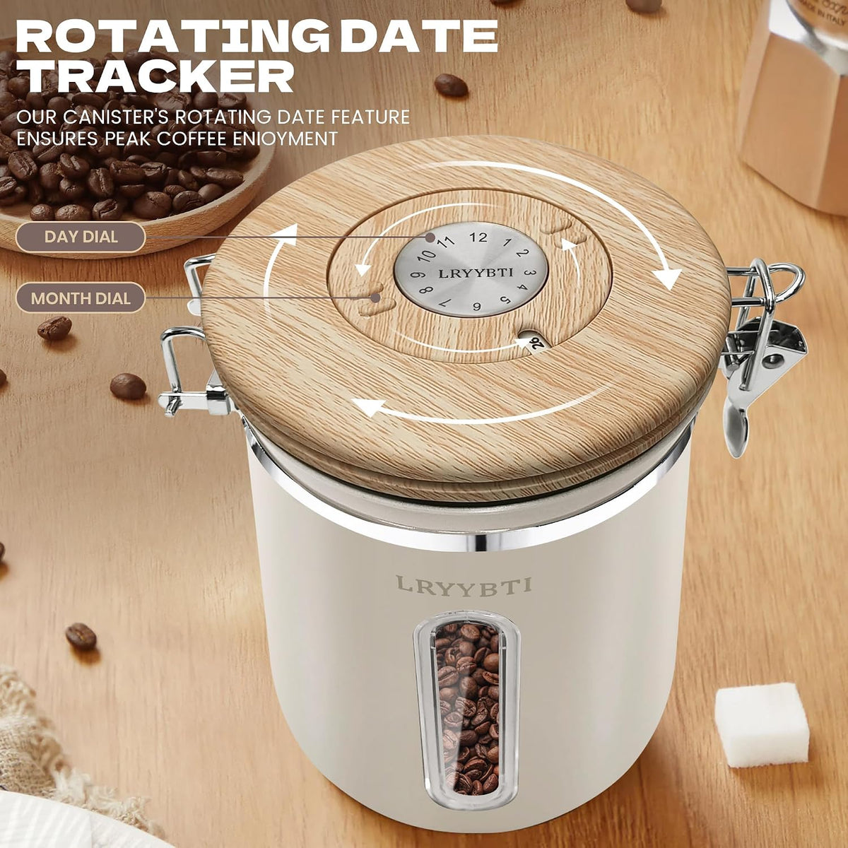 22OZ Coffee Canister Airtight Stainless Steel