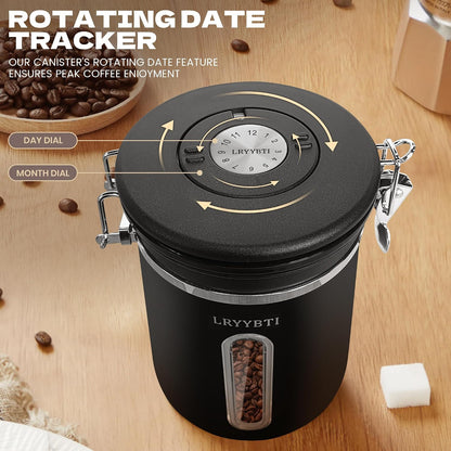 22OZ Coffee Canister Airtight Stainless Steel