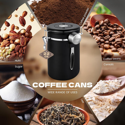 22OZ Coffee Canister Airtight Stainless Steel