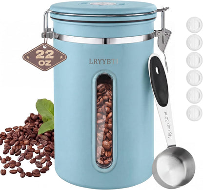 22OZ Coffee Canister Airtight Stainless Steel