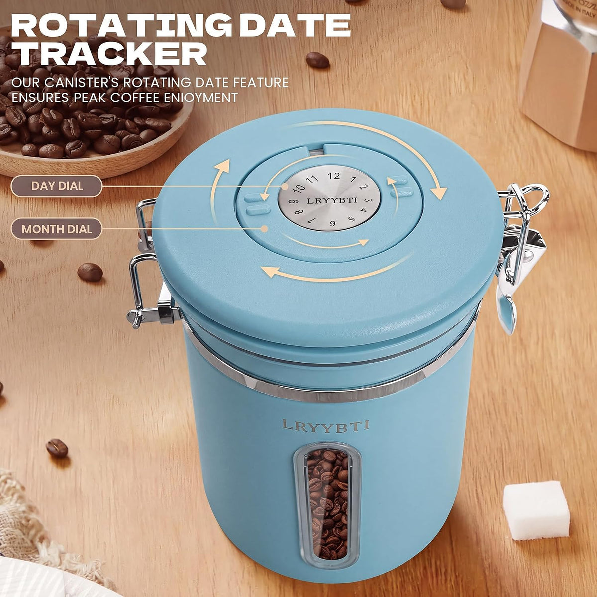 22OZ Coffee Canister Airtight Stainless Steel