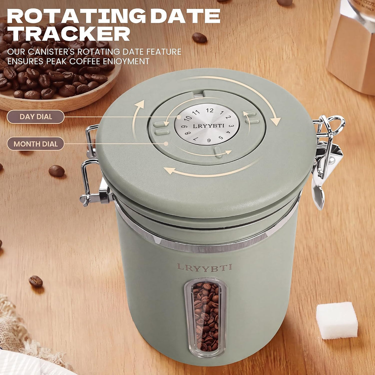 22OZ Coffee Canister Airtight Stainless Steel