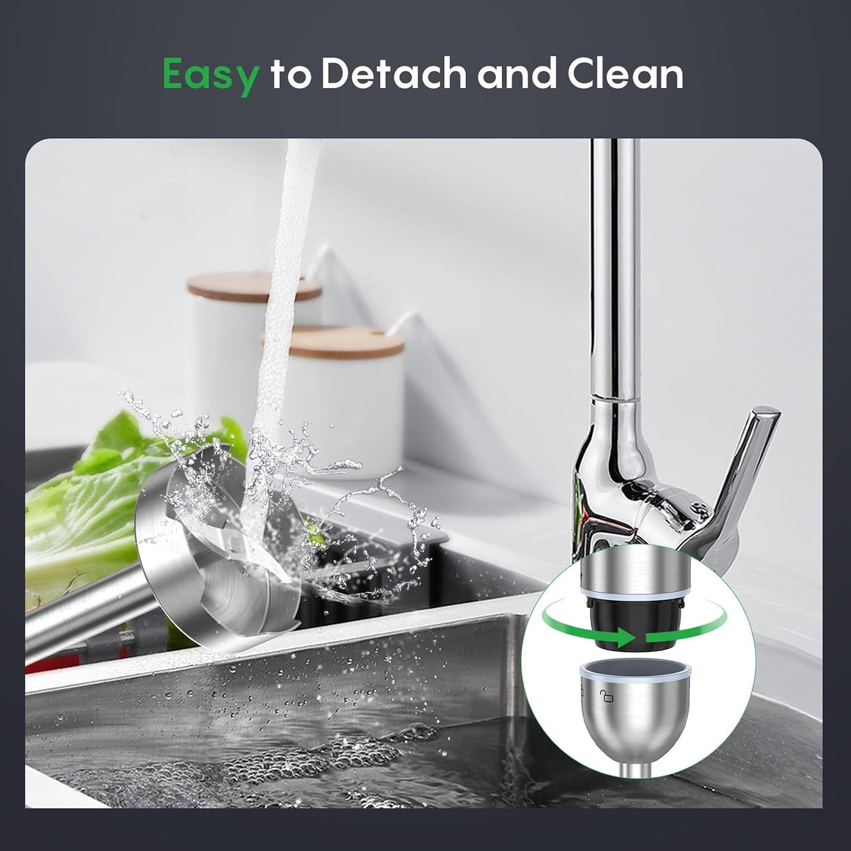 Immersion Blender Handheld, 4-In-1 Hand Blender with 12-Speeds & Turbo Mode