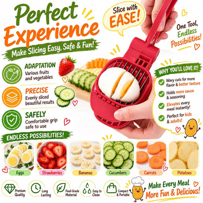 Large Egg Slicer for Hard Boiled Eggs with 304 Stainless Steel Blade