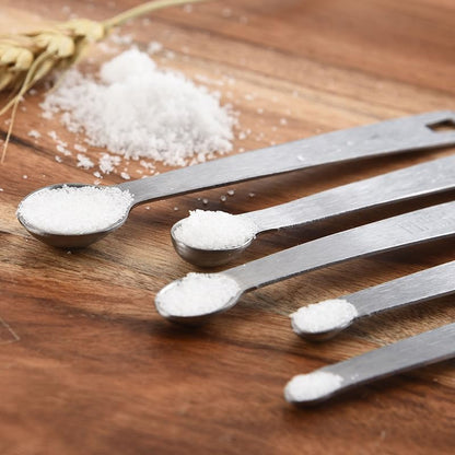Measuring Spoons Set of 5, (tad, dash, pinch, smidgen and drop) Mini Stainless Steel Measuring Spoons