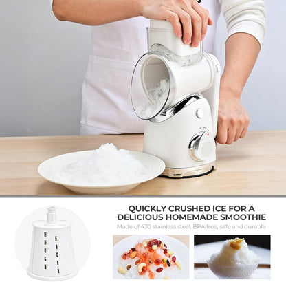 Rotary Cheese Grater Hand Crank, Kitchen Shredder Vegetable Slicer