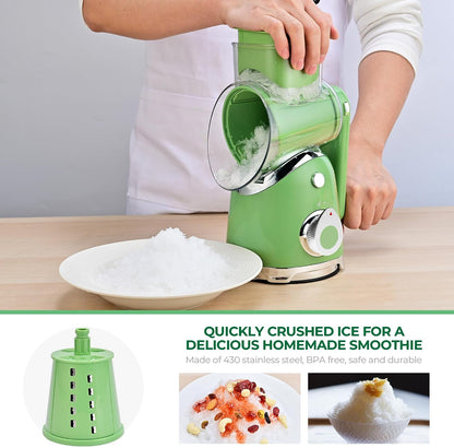 Rotary Cheese Grater Hand Crank, Kitchen Shredder Vegetable Slicer